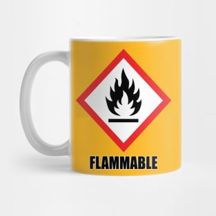 warning: flammable Mug